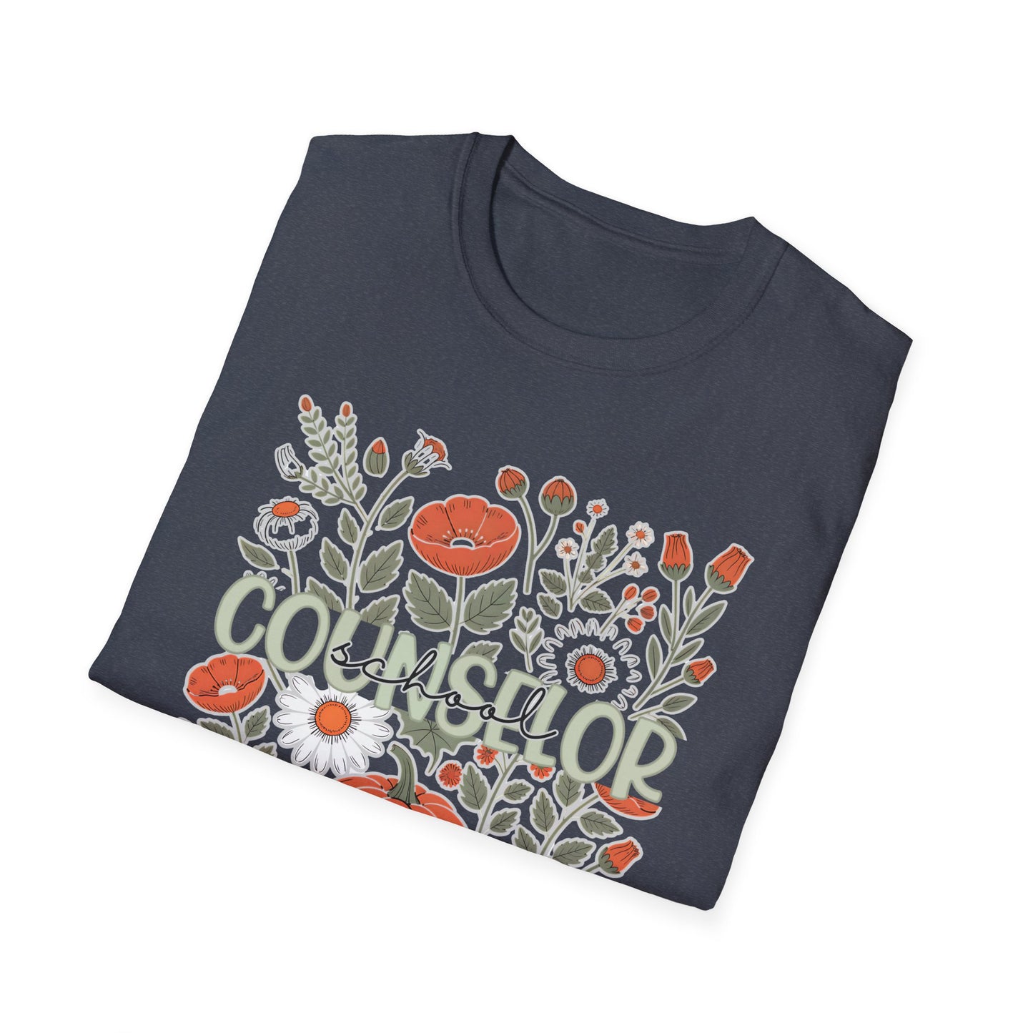 Fall Pumpkin Floral T-Shirt — Cozy Autumn Garden Tee