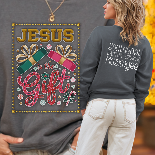 ♥️Jesus Is the Gift – Southeast Baptist Church Muskogee Christmas Design