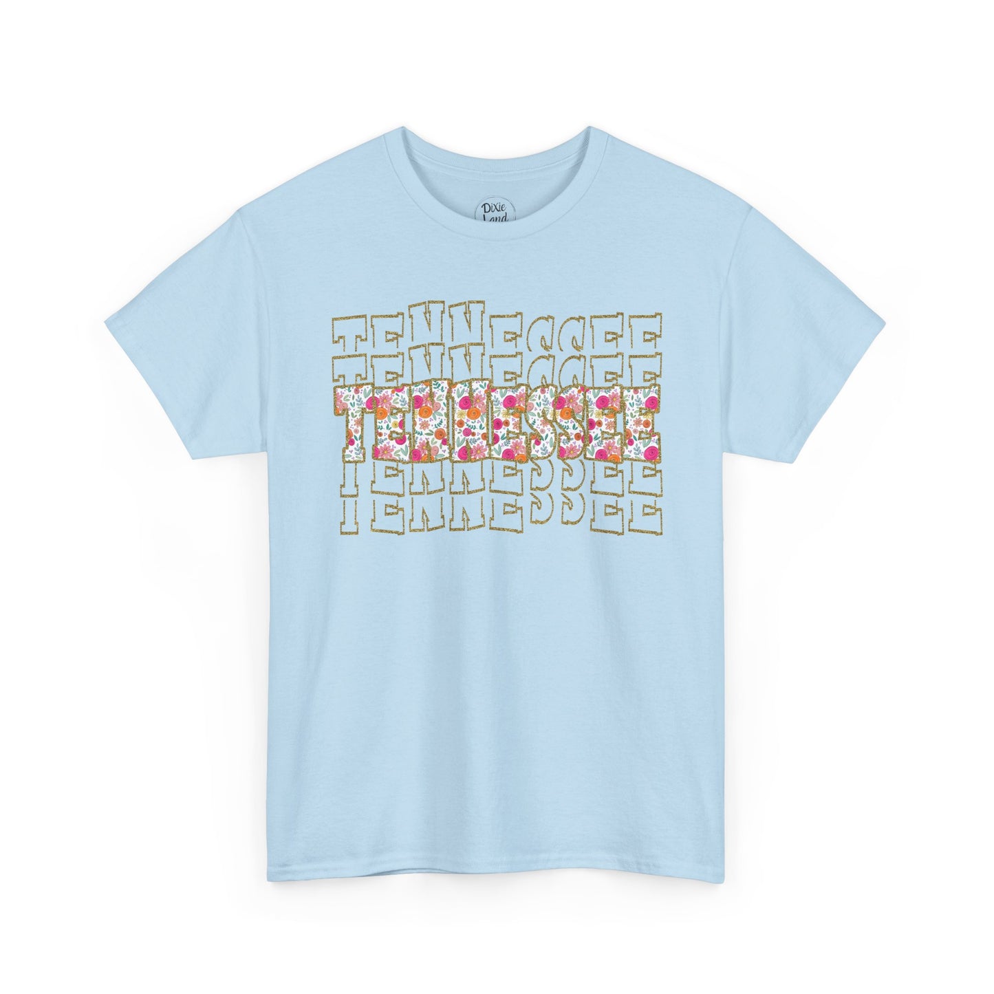 Tennessee Floral Glitter Tee – Southern Boutique Statement Shirt
