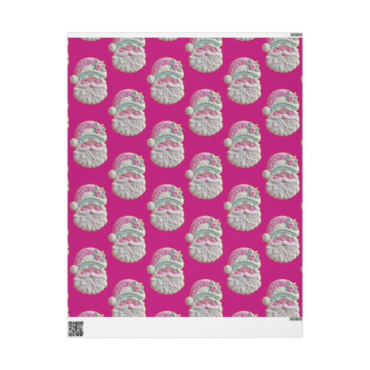 Vintage Santa Gift Wrap — Pink Holiday Wrapping Paper Roll