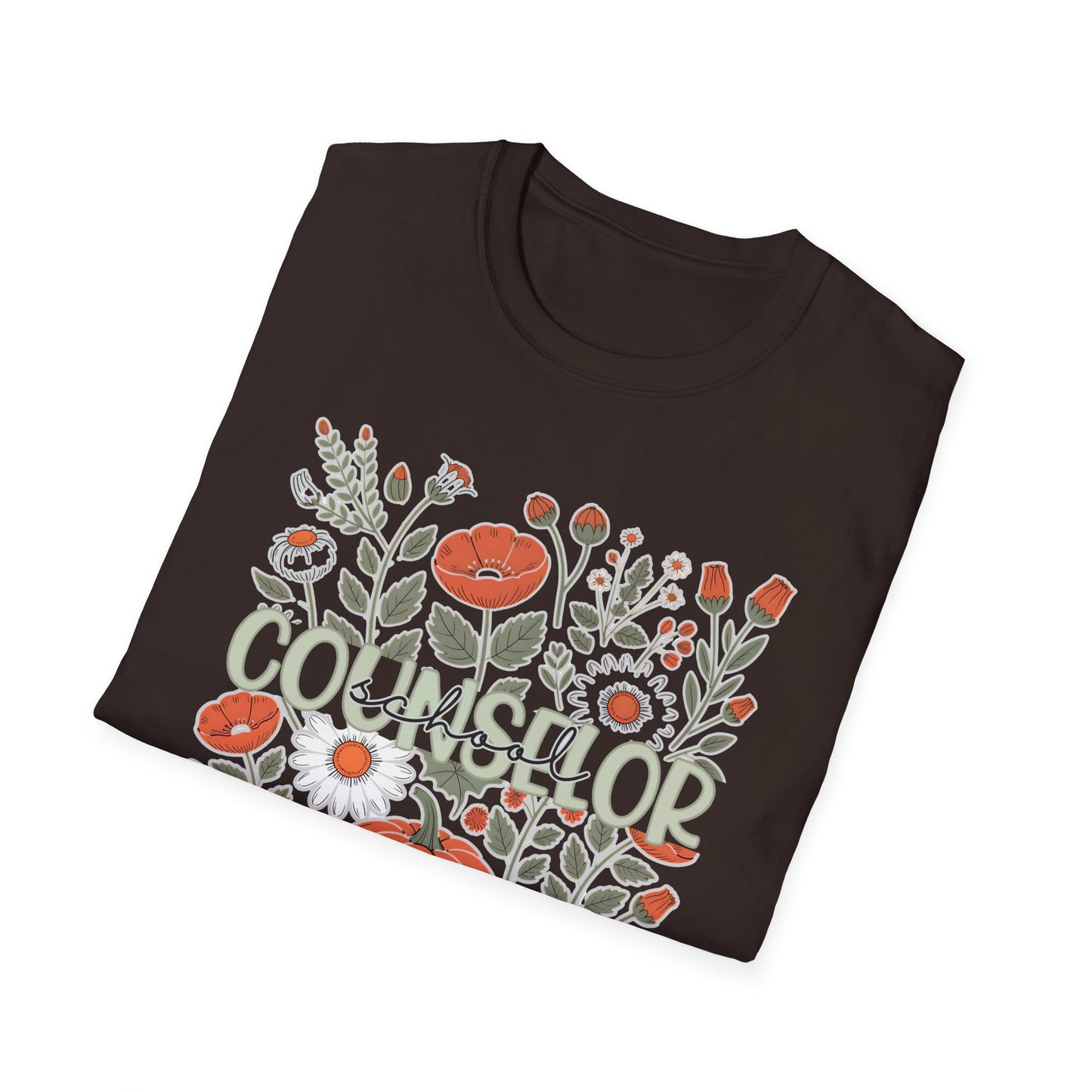 Fall Pumpkin Floral T-Shirt — Cozy Autumn Garden Tee