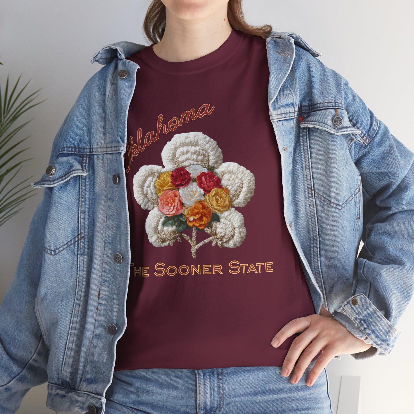 Oklahoma Cotton Bouquet Tee — The Sooner State Vintage Floral T‑Shirt