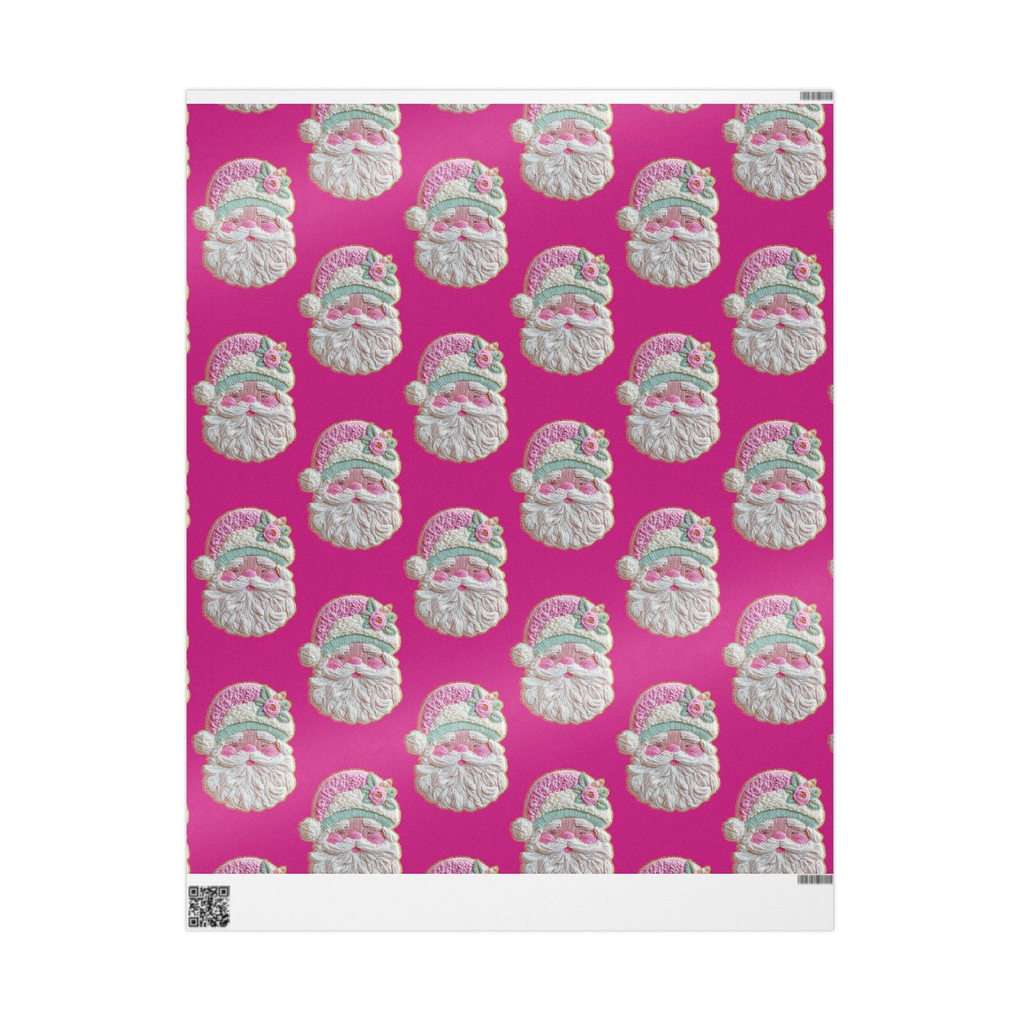 Vintage Santa Gift Wrap — Pink Holiday Wrapping Paper Roll