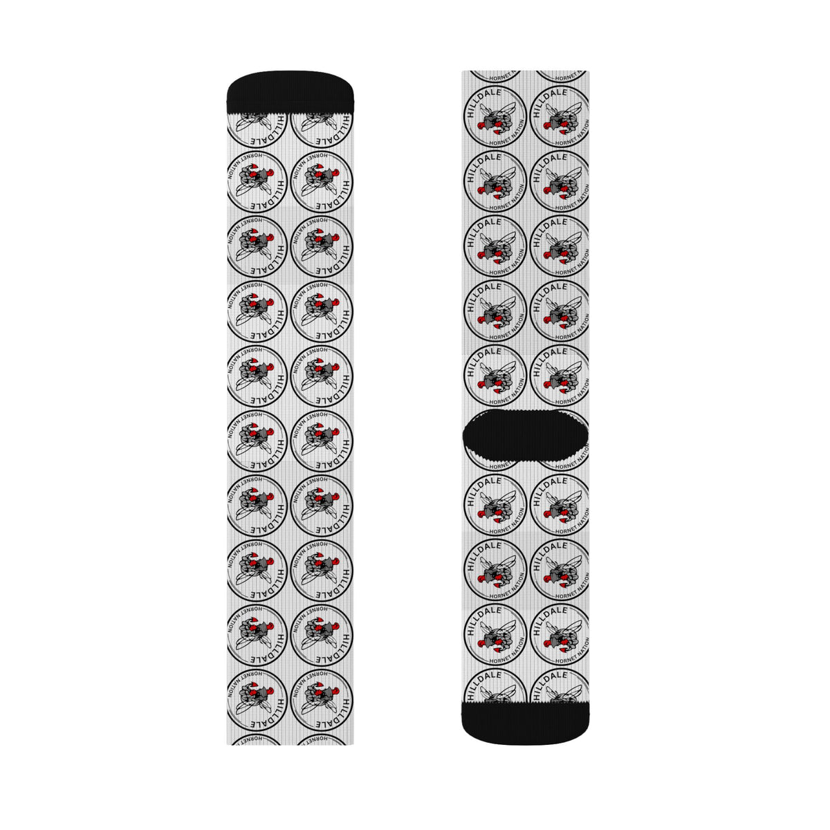 Hilldale Logo Sublimation Socks — Novelty Athletic Crew Socks