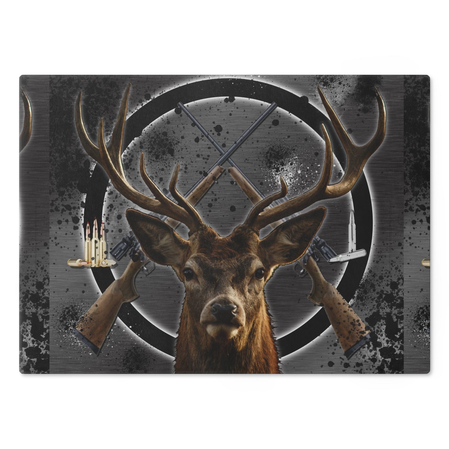 Deer Antlers Cutting Board — Rustic Hunting Lodge Kitchen Decor