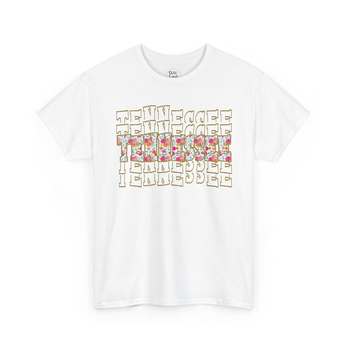 Tennessee Floral Glitter Tee – Southern Boutique Statement Shirt