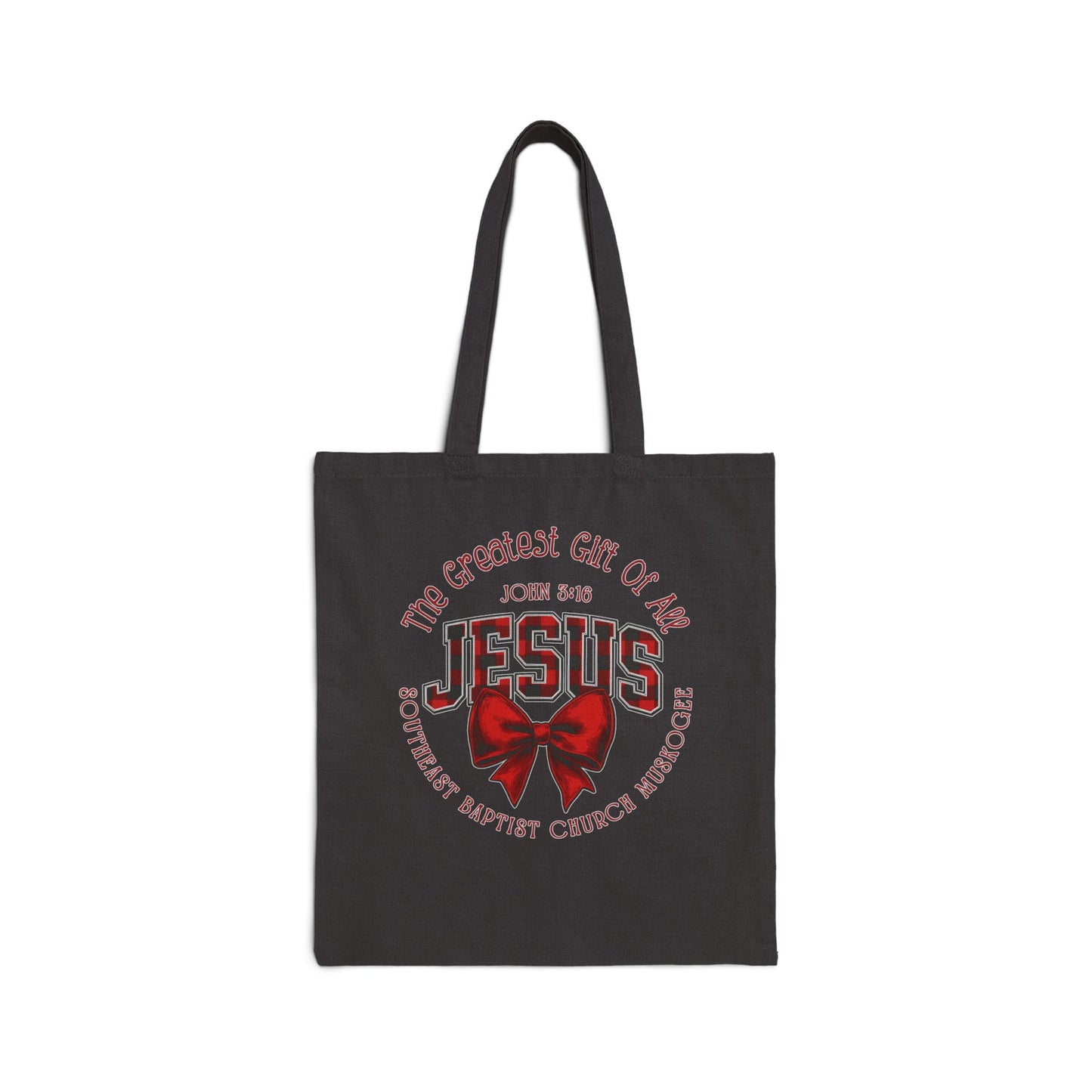Jesus Gift Tote Bag – 'The Greatest Gift of All' Canvas Grocery & Church Bag