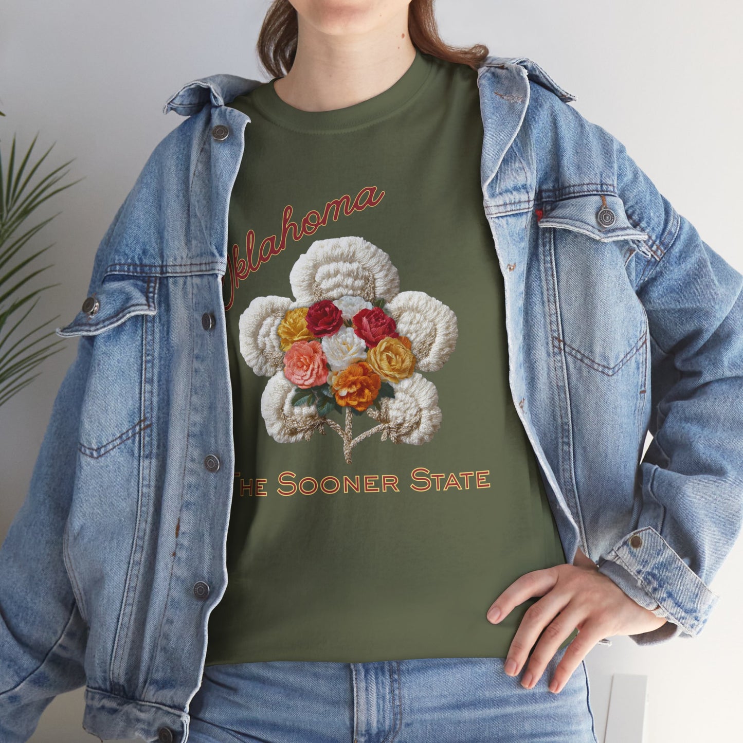 Oklahoma Cotton Bouquet Tee — The Sooner State Vintage Floral T‑Shirt