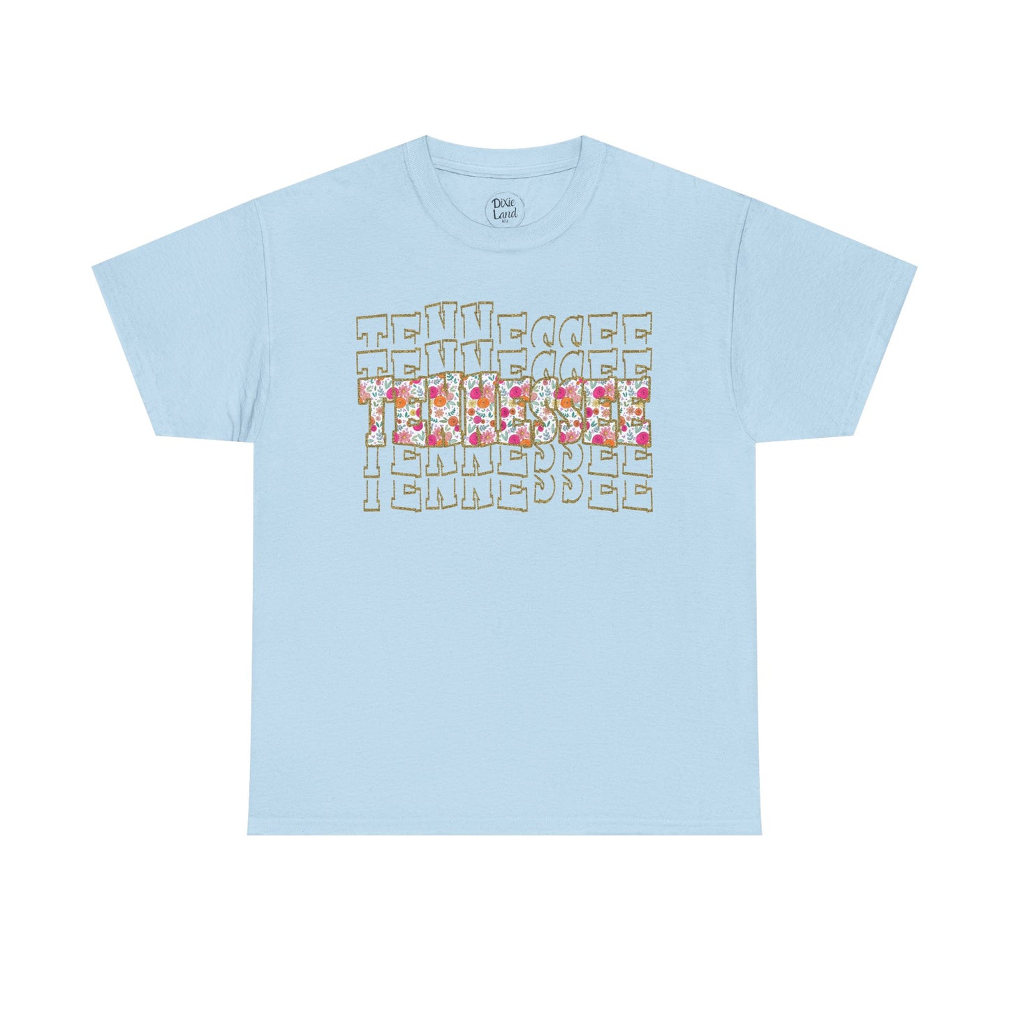 Tennessee Floral Glitter Tee – Southern Boutique Statement Shirt