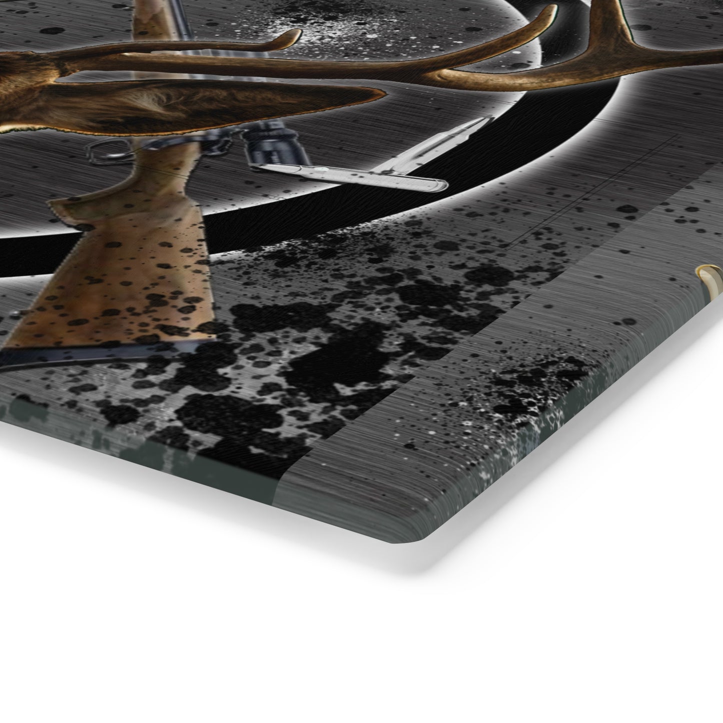 Deer Antlers Cutting Board — Rustic Hunting Lodge Kitchen Decor