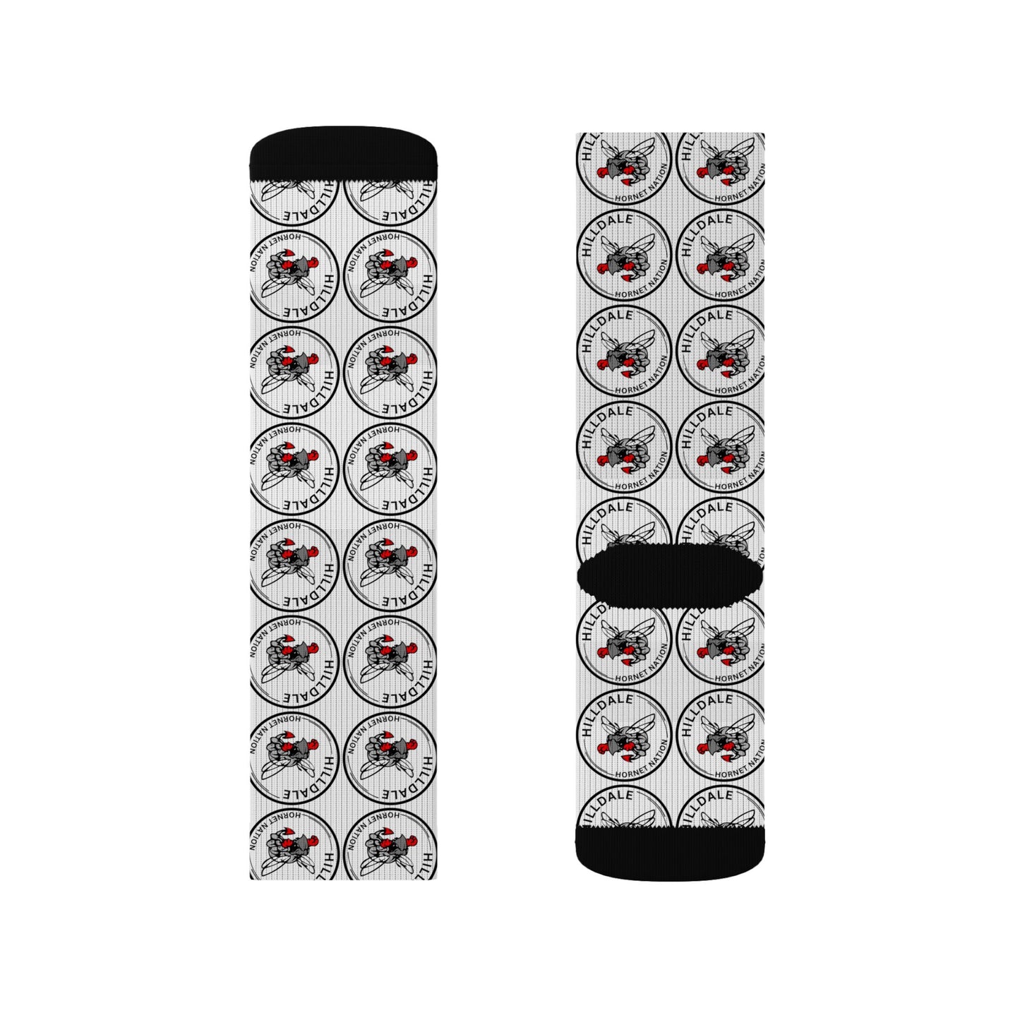 Hilldale Logo Sublimation Socks — Novelty Athletic Crew Socks