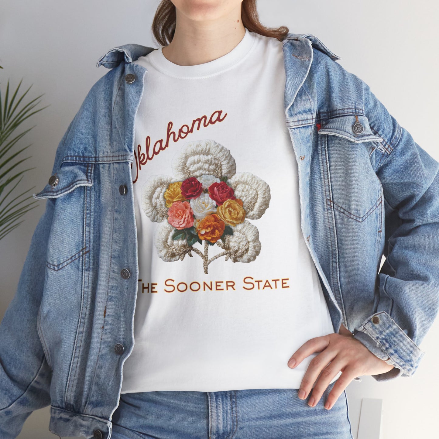 Oklahoma Cotton Bouquet Tee — The Sooner State Vintage Floral T‑Shirt