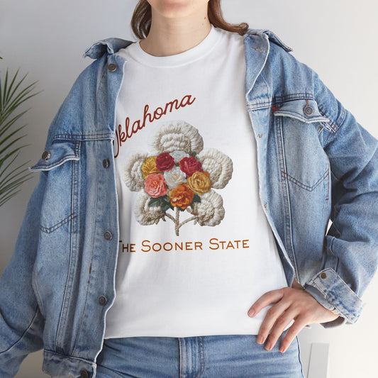 Oklahoma Cotton Bouquet Tee — The Sooner State Vintage Floral T‑Shirt