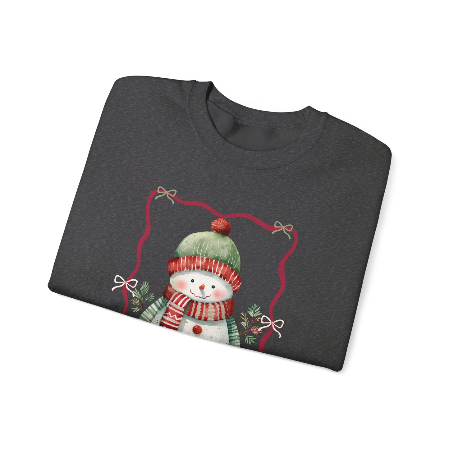 Snowman Holiday Crewneck Sweatshirt — Cute Winter Snowman Graphic