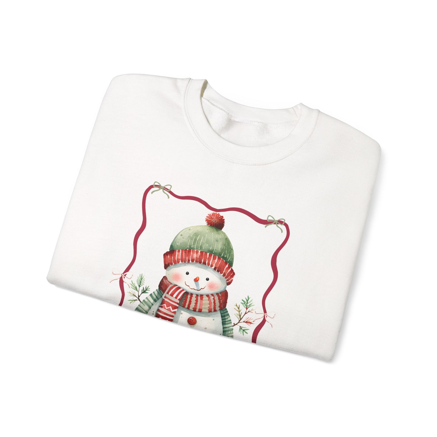Snowman Holiday Crewneck Sweatshirt — Cute Winter Snowman Graphic
