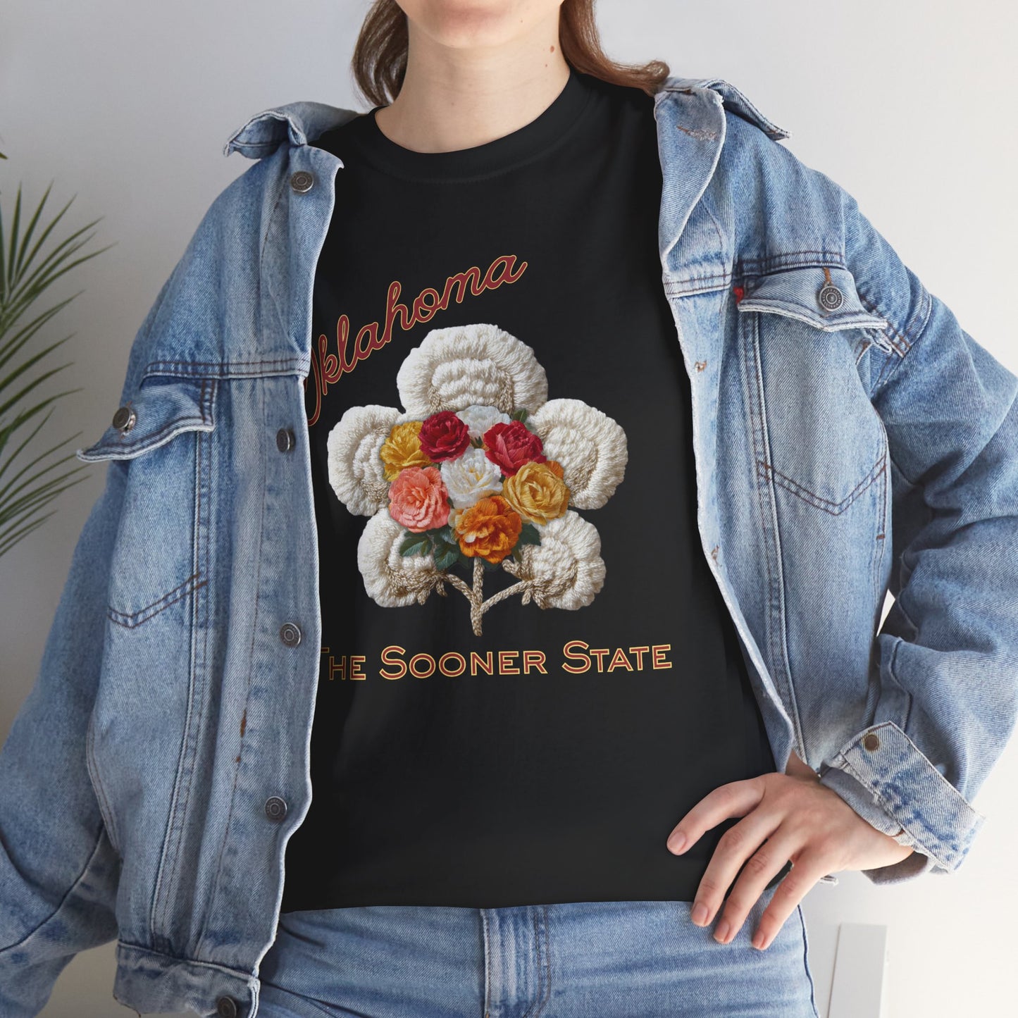 Oklahoma Cotton Bouquet Tee — The Sooner State Vintage Floral T‑Shirt