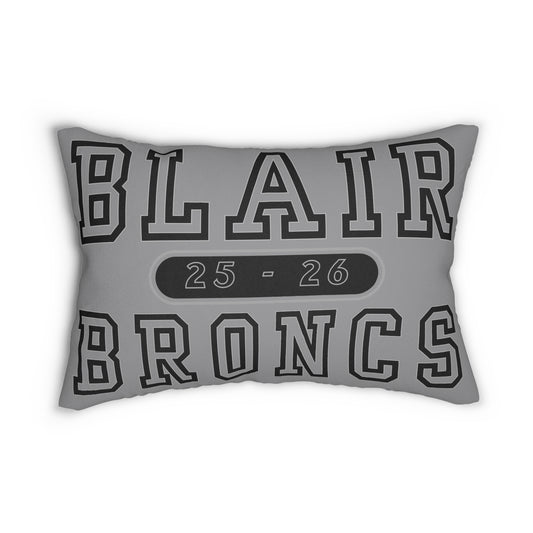Blair Broncs 25-26 Lumbar Pillow — School Spirit Decorative Cushion