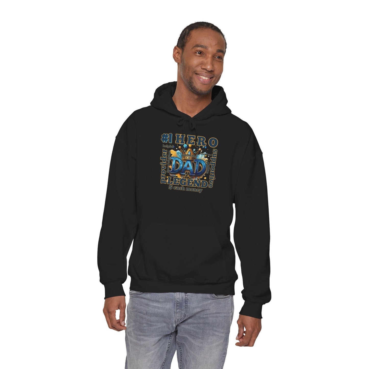 Dad Legend Hoodie — #1 Hero Proud Dad Pullover (Father's Day Gift)