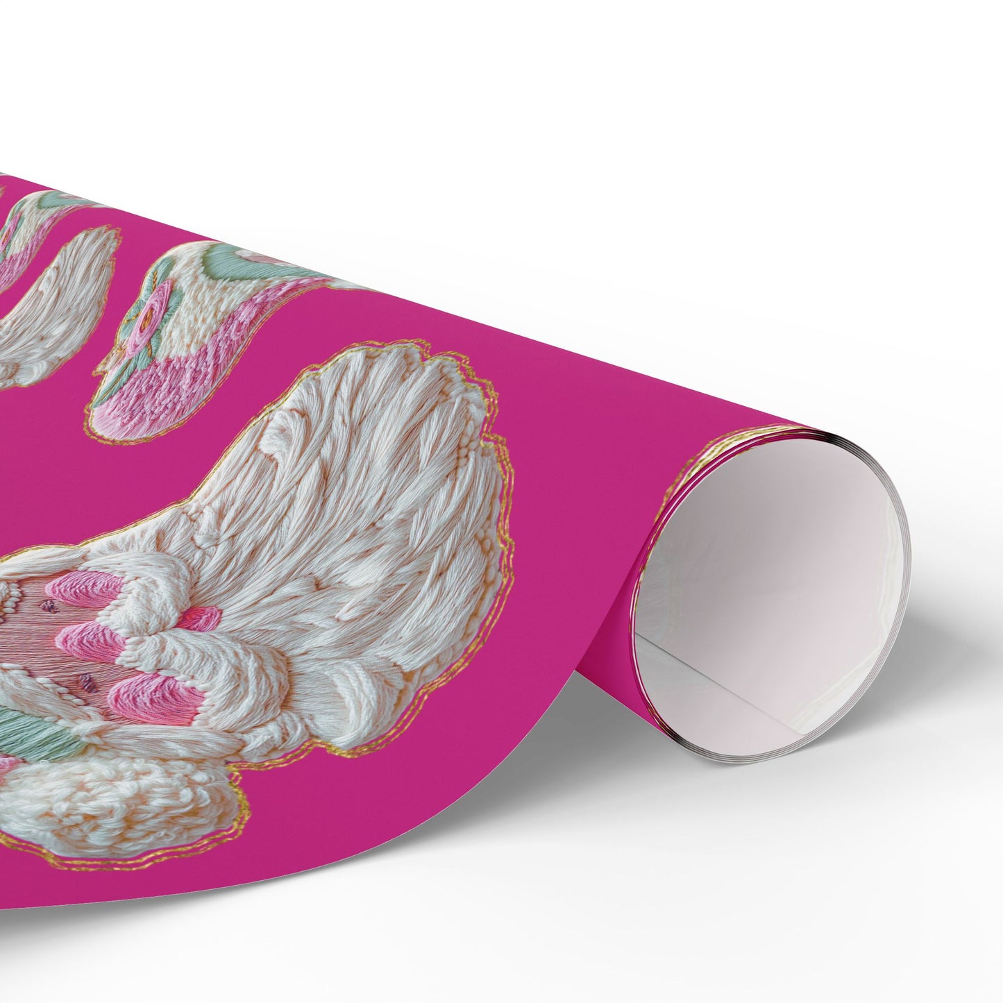 Vintage Santa Gift Wrap — Pink Holiday Wrapping Paper Roll