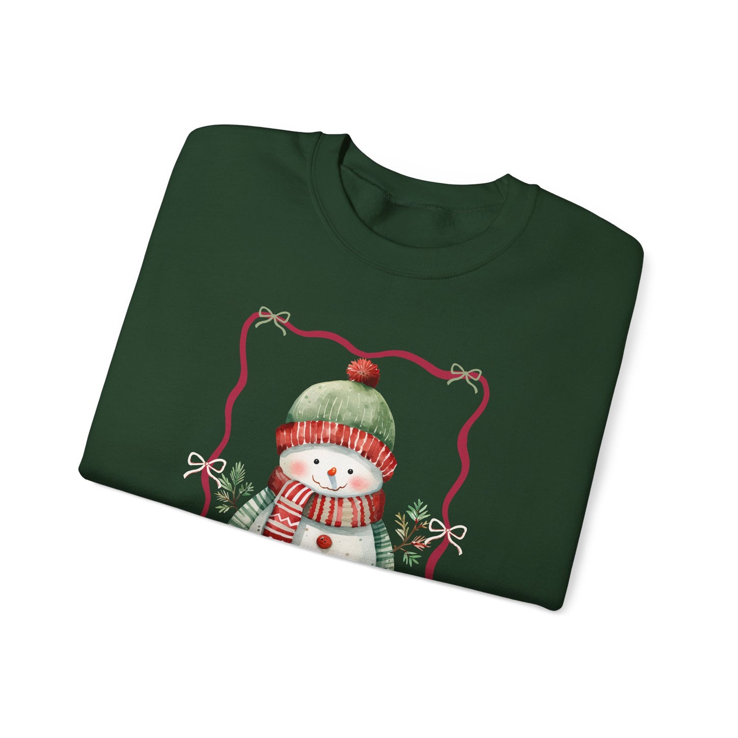 Snowman Holiday Crewneck Sweatshirt — Cute Winter Snowman Graphic