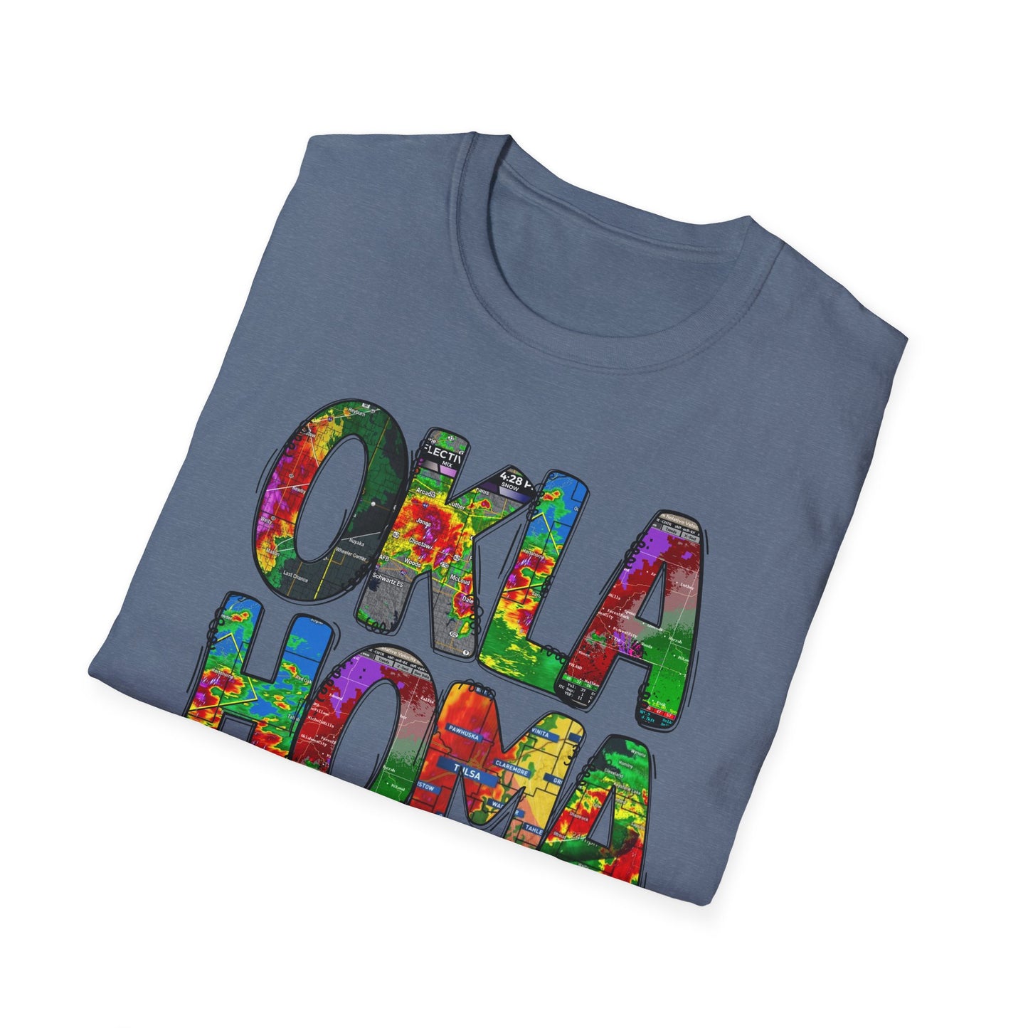 Oklahoma Weather Unisex T-Shirt, Boho Chic Apparel, Perfect for Gifts, Summer Festivals, Proud Souvenir, State Pride Clothing