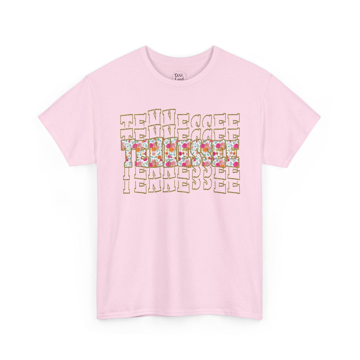 Tennessee Floral Glitter Tee – Southern Boutique Statement Shirt