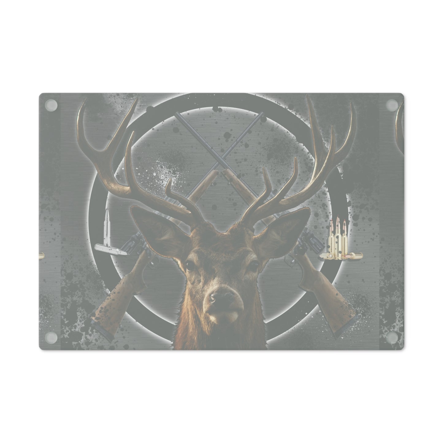 Deer Antlers Cutting Board — Rustic Hunting Lodge Kitchen Decor