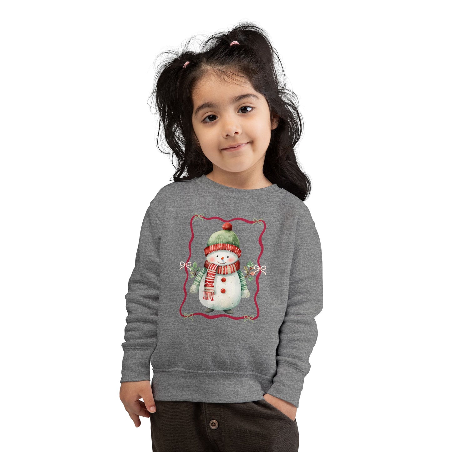 Toddler Snowman Sweatshirt — Cute Winter Holiday Kids Pullover