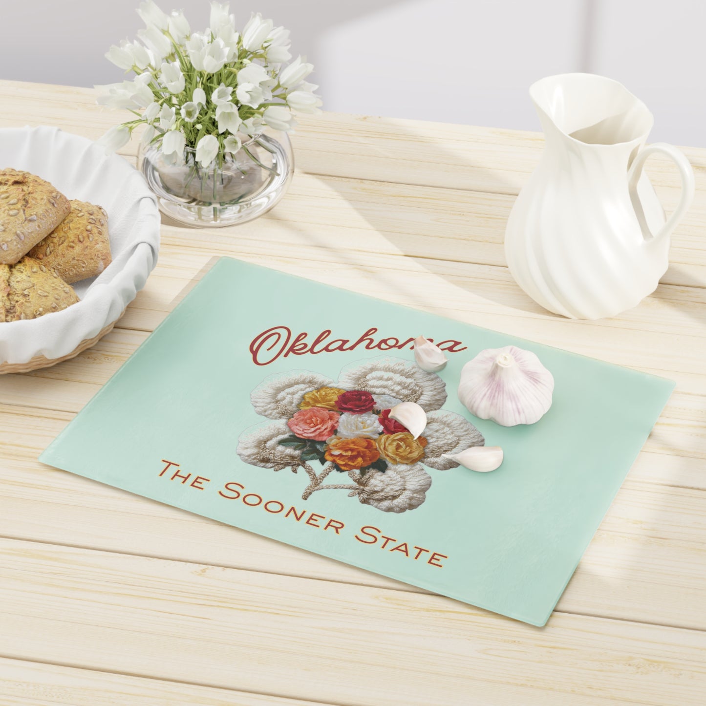 Oklahoma Floral Cutting Board – The Sooner State Decorative Chopping Board