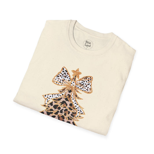 Leopard Print Christmas Tree T-Shirt