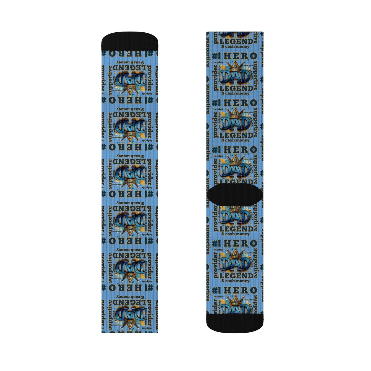 Hero Legend Sublimation Socks — Superhero Tribute Crew Socks