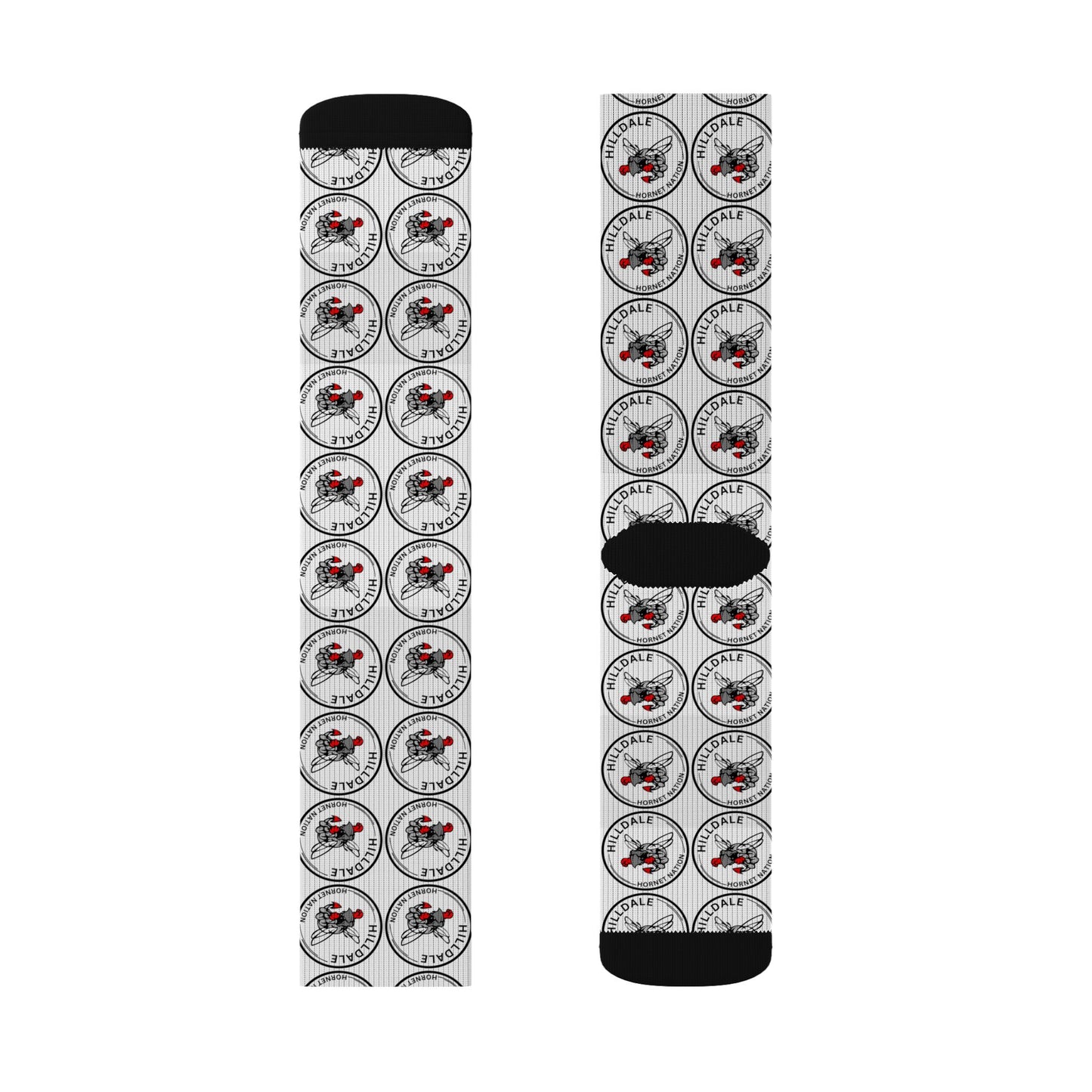 Hilldale Logo Sublimation Socks — Novelty Athletic Crew Socks