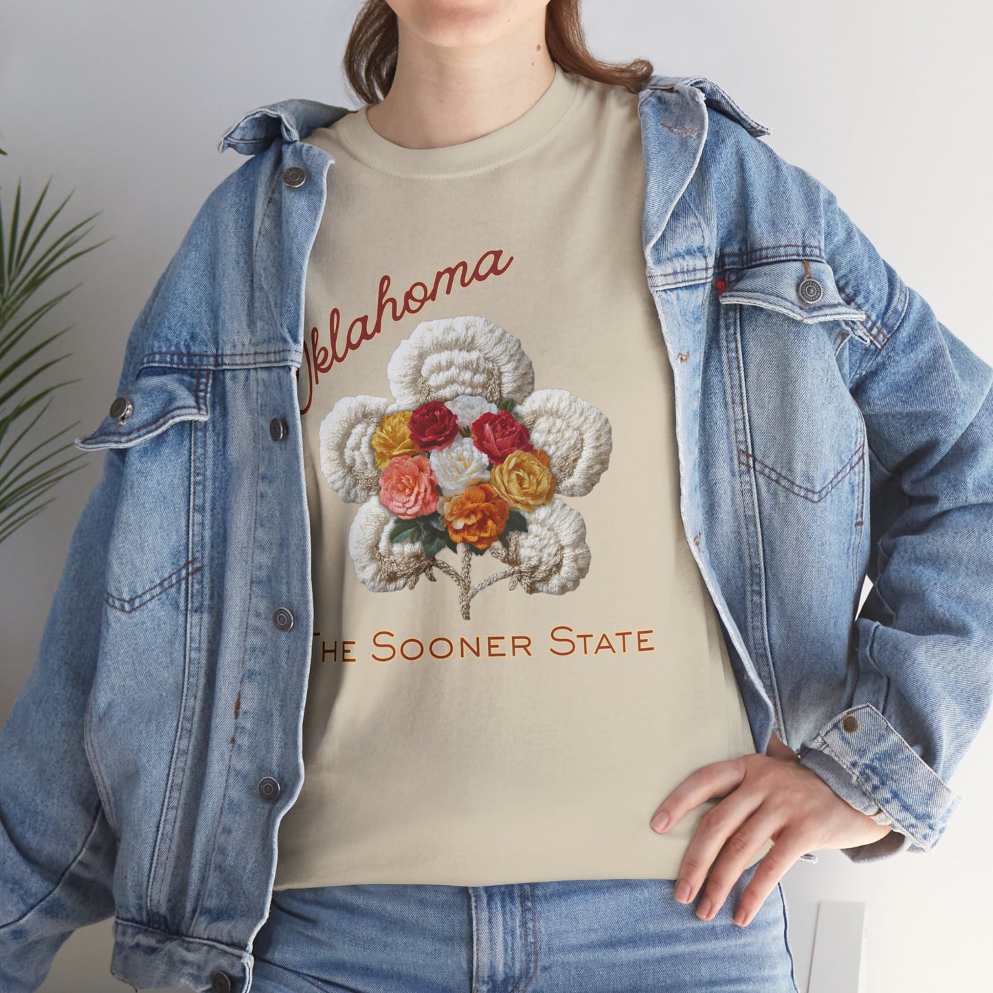 Oklahoma Cotton Bouquet Tee — The Sooner State Vintage Floral T‑Shirt