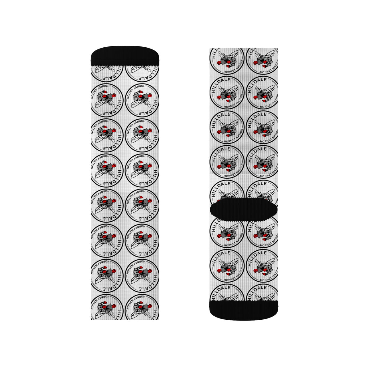 Hilldale Logo Sublimation Socks — Novelty Athletic Crew Socks