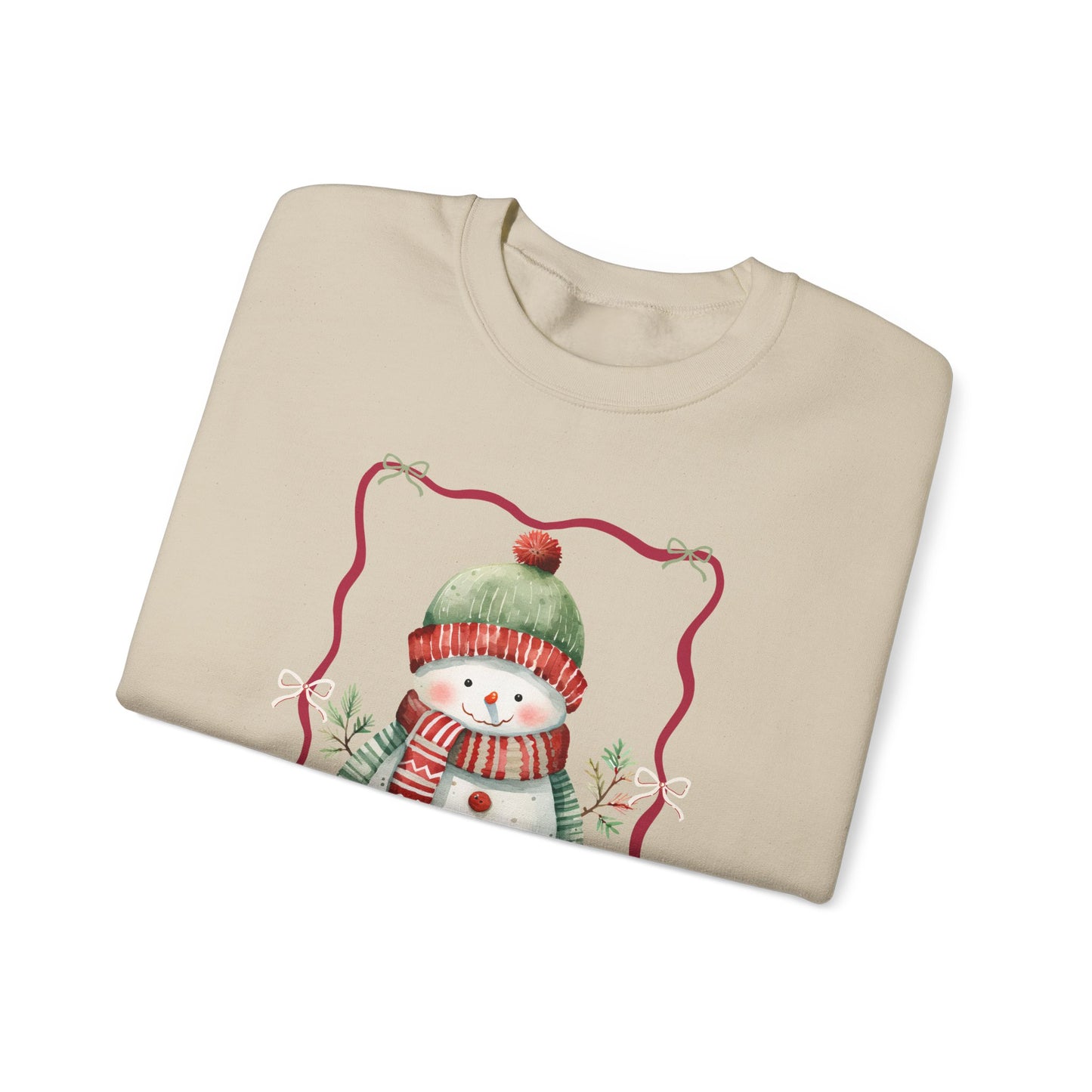 Snowman Holiday Crewneck Sweatshirt — Cute Winter Snowman Graphic