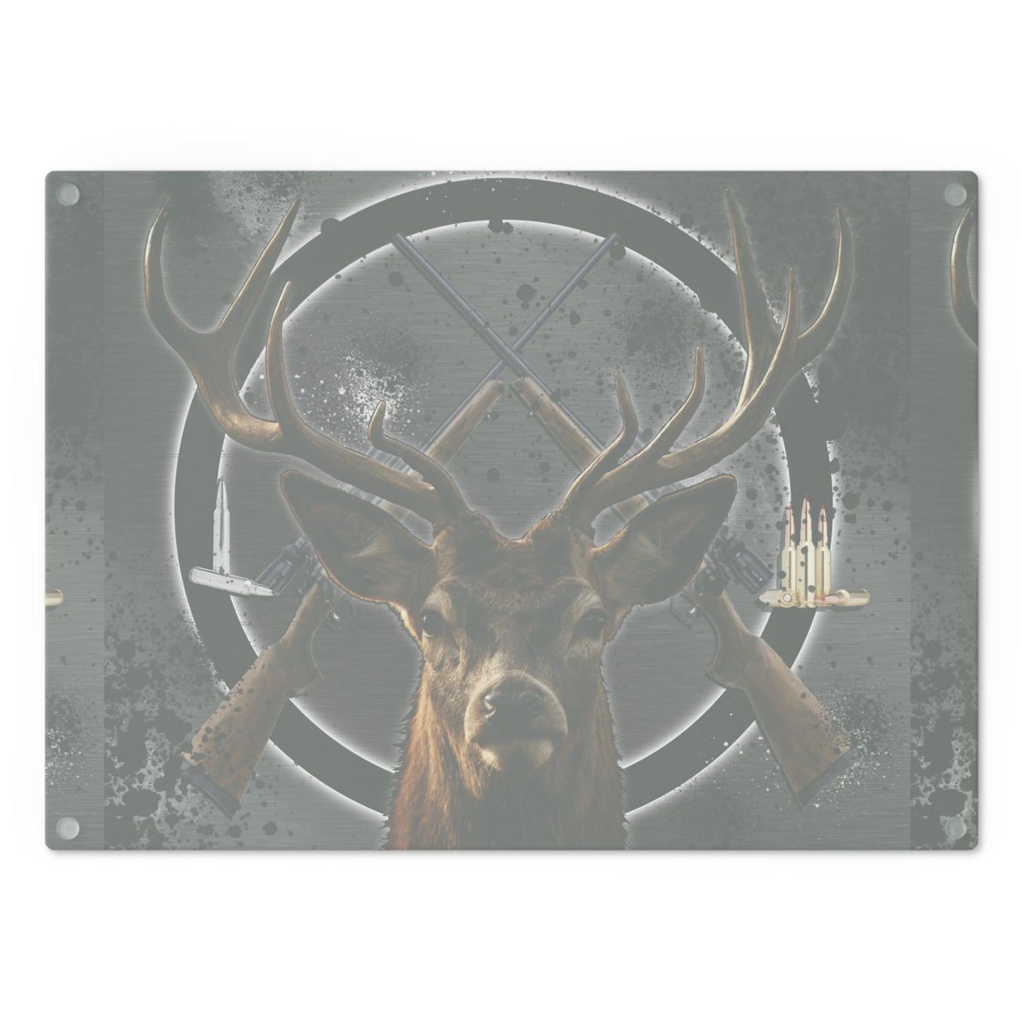 Deer Antlers Cutting Board — Rustic Hunting Lodge Kitchen Decor