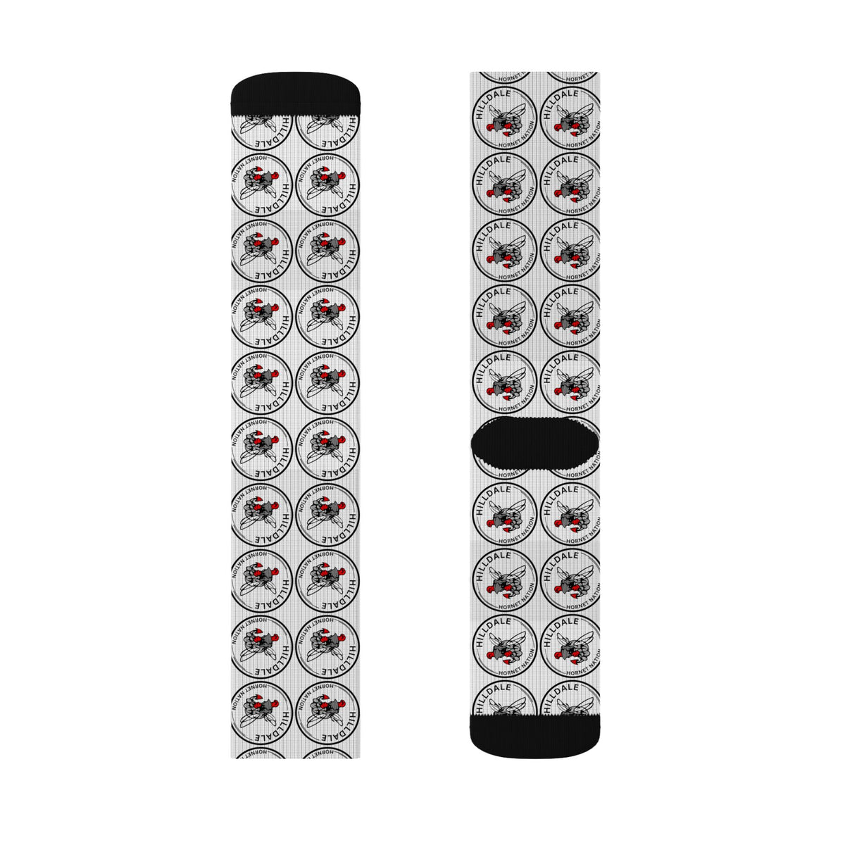 Hilldale Logo Sublimation Socks — Novelty Athletic Crew Socks
