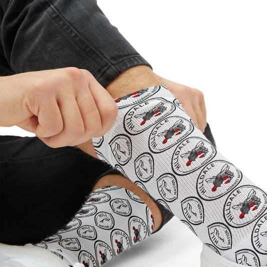 Hilldale Logo Sublimation Socks — Novelty Athletic Crew Socks