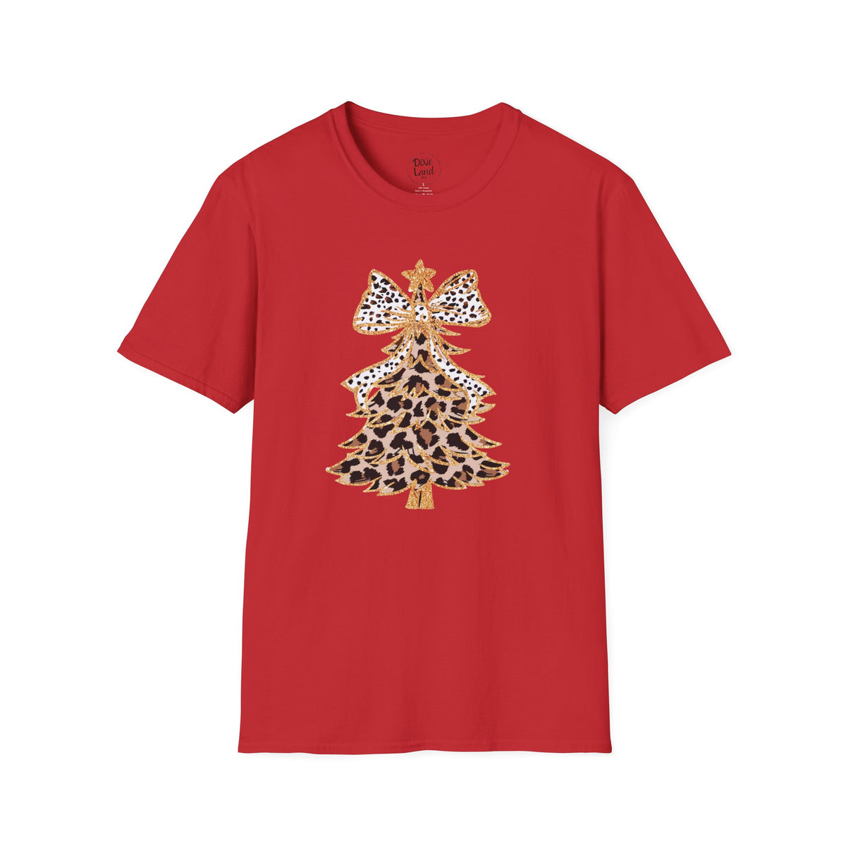 Leopard Print Christmas Tree T-Shirt