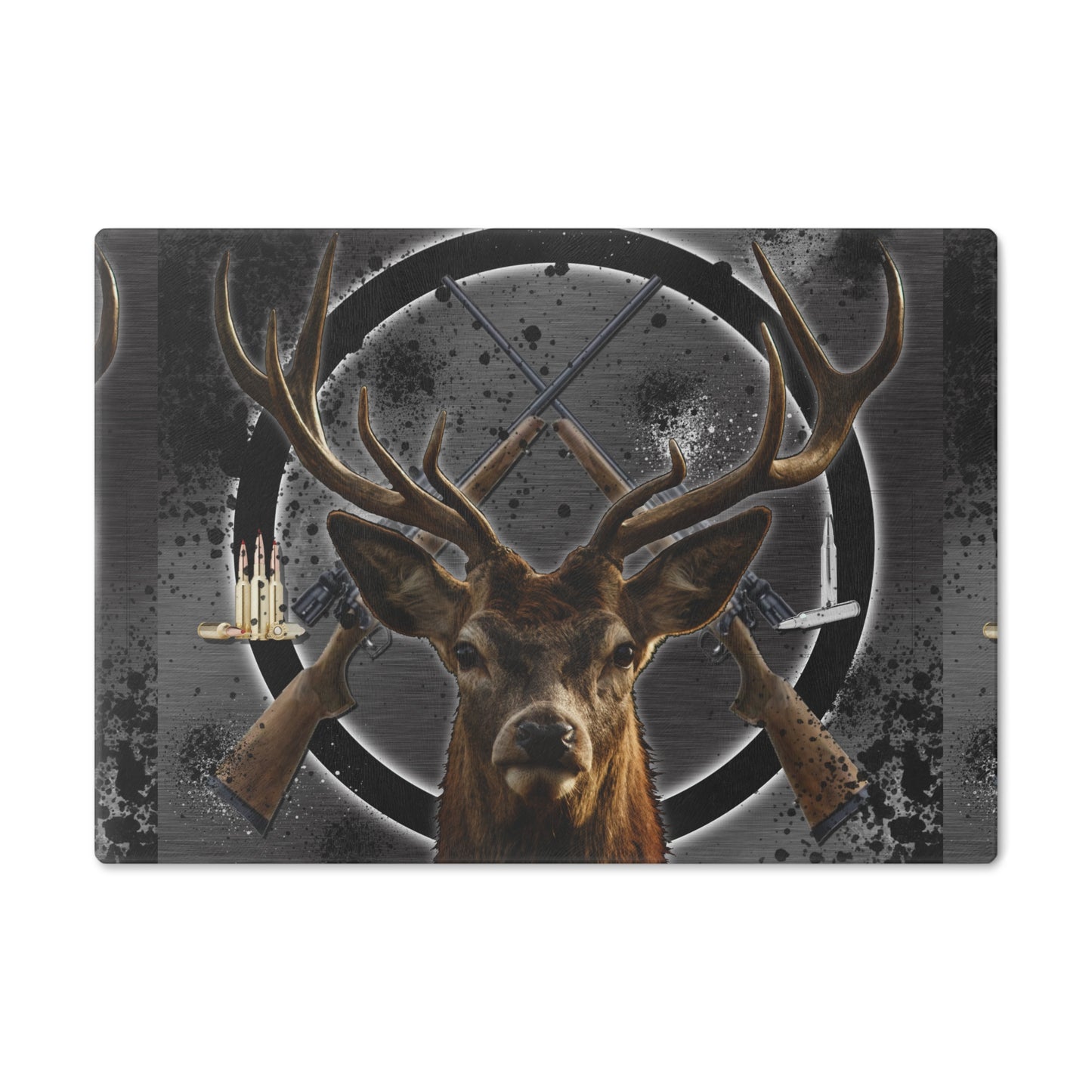 Deer Antlers Cutting Board — Rustic Hunting Lodge Kitchen Decor