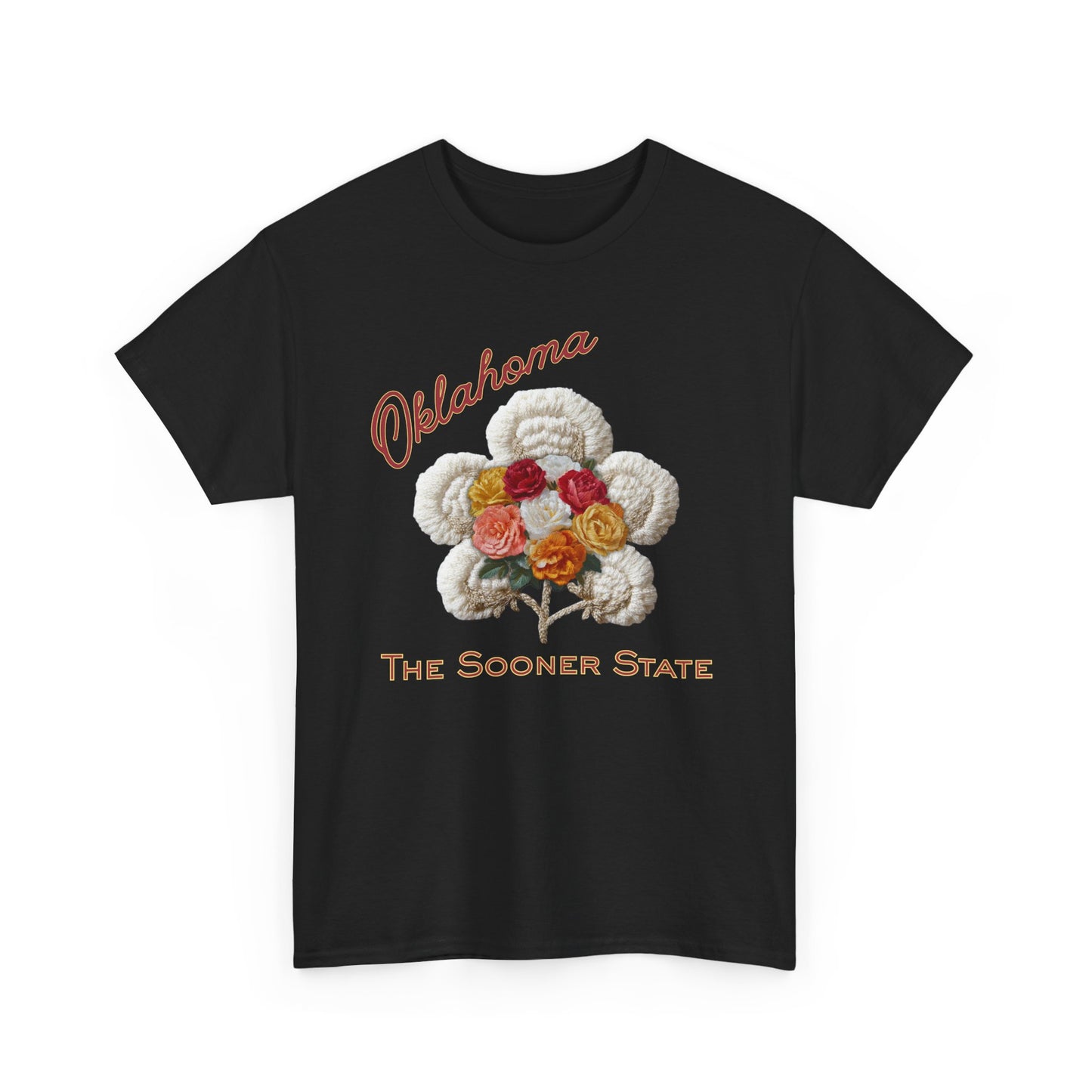 Oklahoma Cotton Bouquet Tee — The Sooner State Vintage Floral T‑Shirt