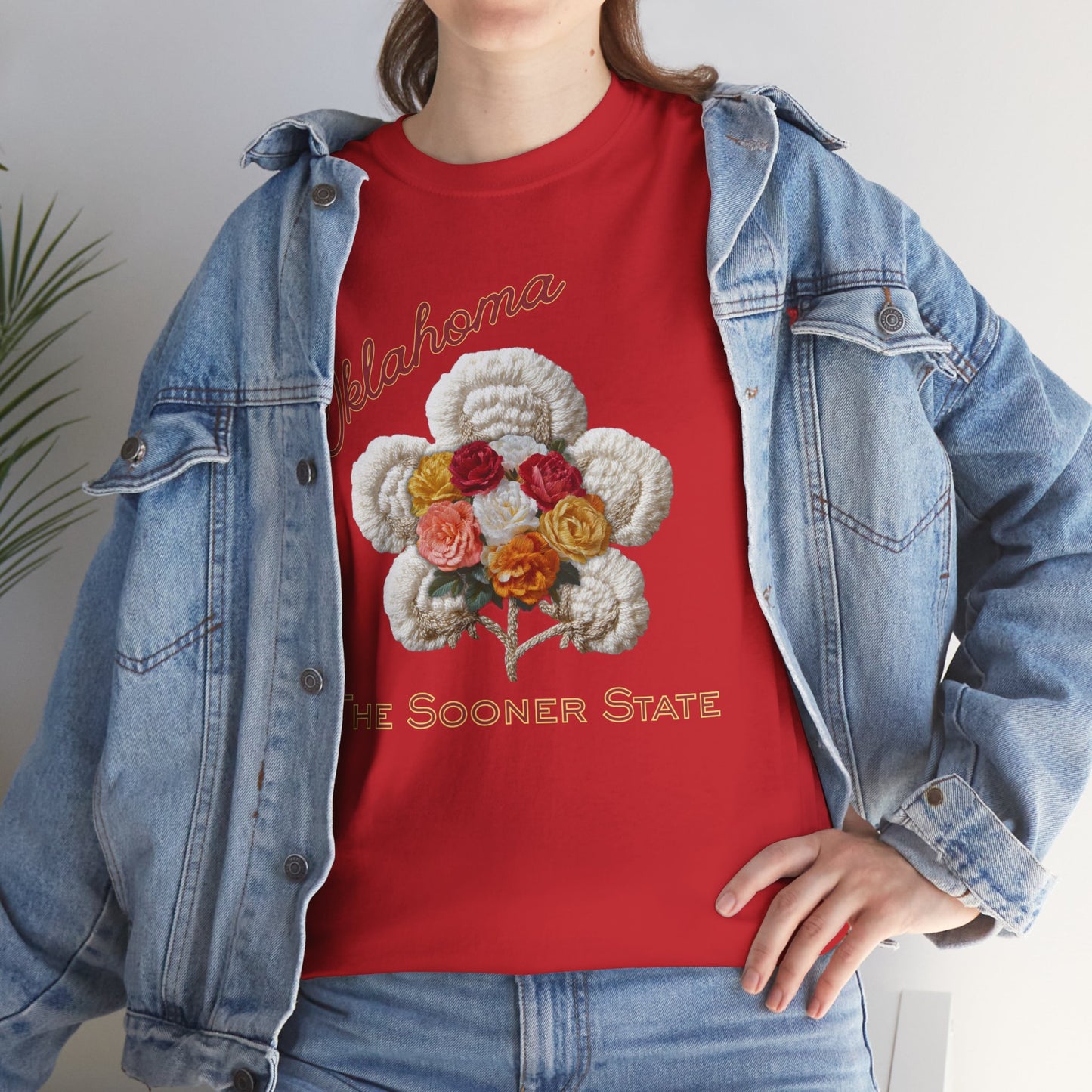 Oklahoma Cotton Bouquet Tee — The Sooner State Vintage Floral T‑Shirt