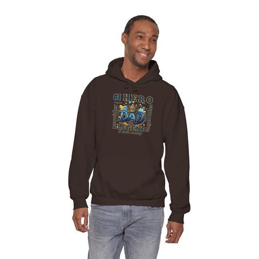 Dad Legend Hoodie — #1 Hero Proud Dad Pullover (Father's Day Gift)