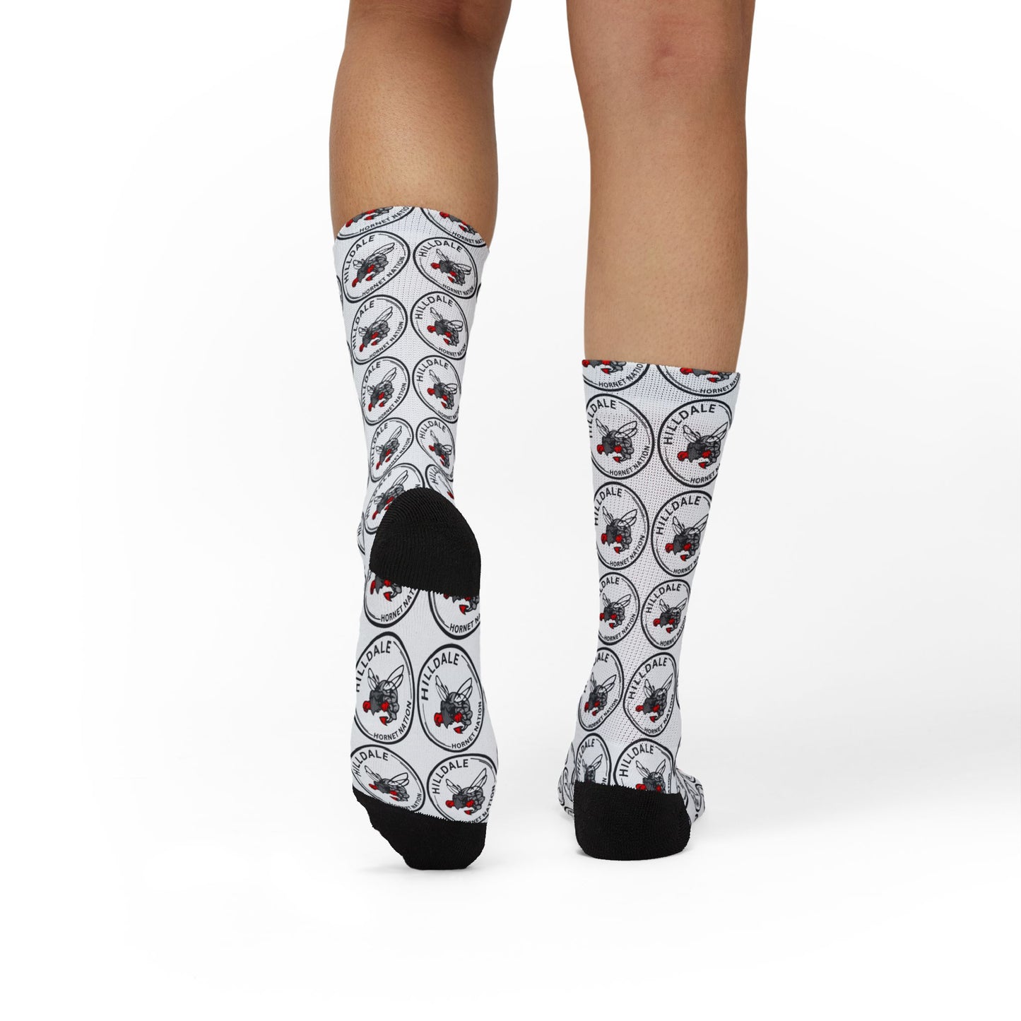 Hilldale Logo Sublimation Socks — Novelty Athletic Crew Socks