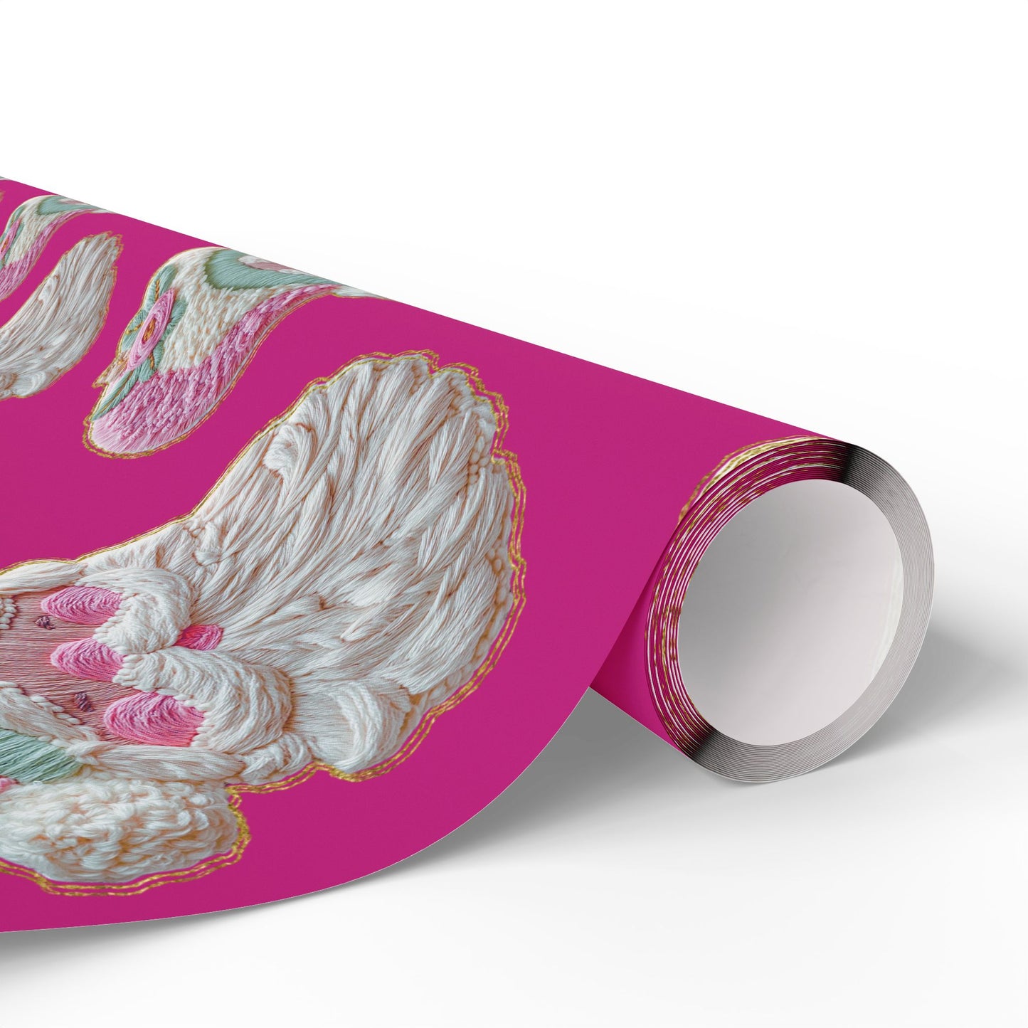 Vintage Santa Gift Wrap — Pink Holiday Wrapping Paper Roll