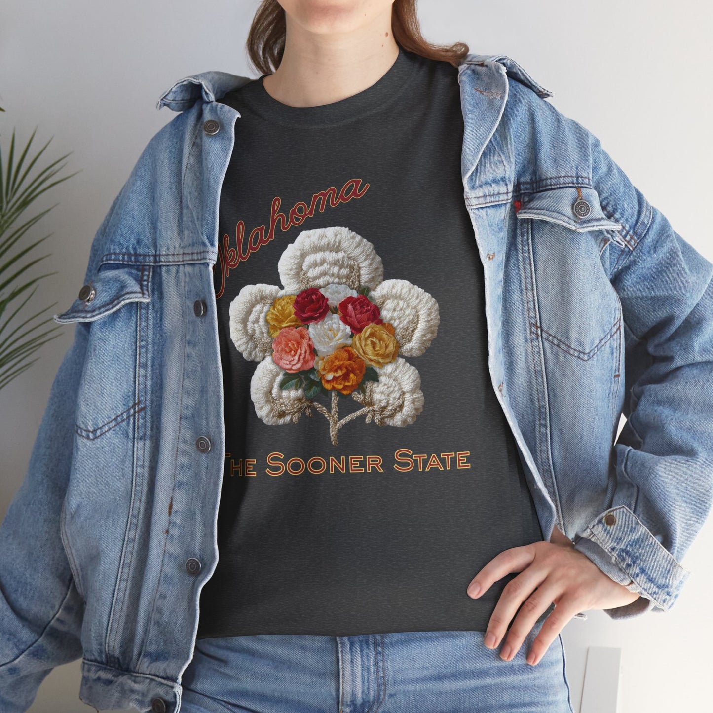 Oklahoma Cotton Bouquet Tee — The Sooner State Vintage Floral T‑Shirt