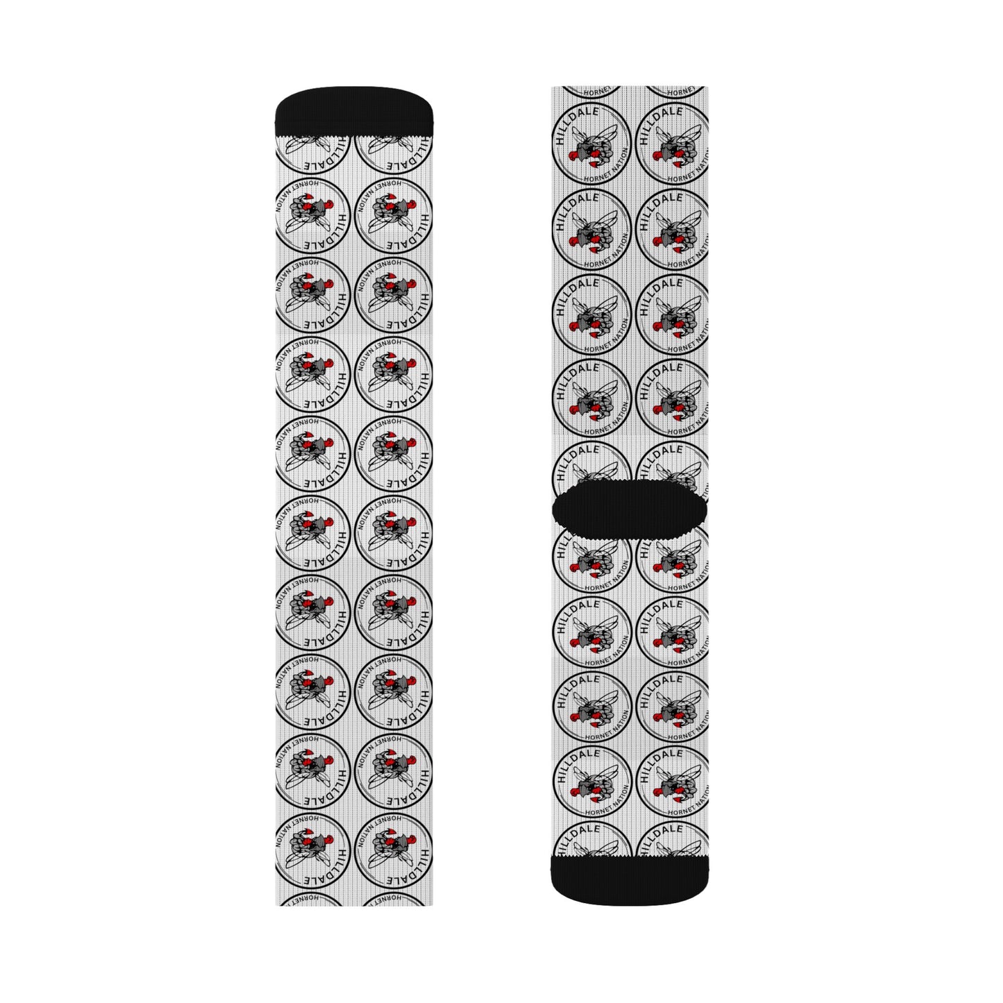 Hilldale Logo Sublimation Socks — Novelty Athletic Crew Socks