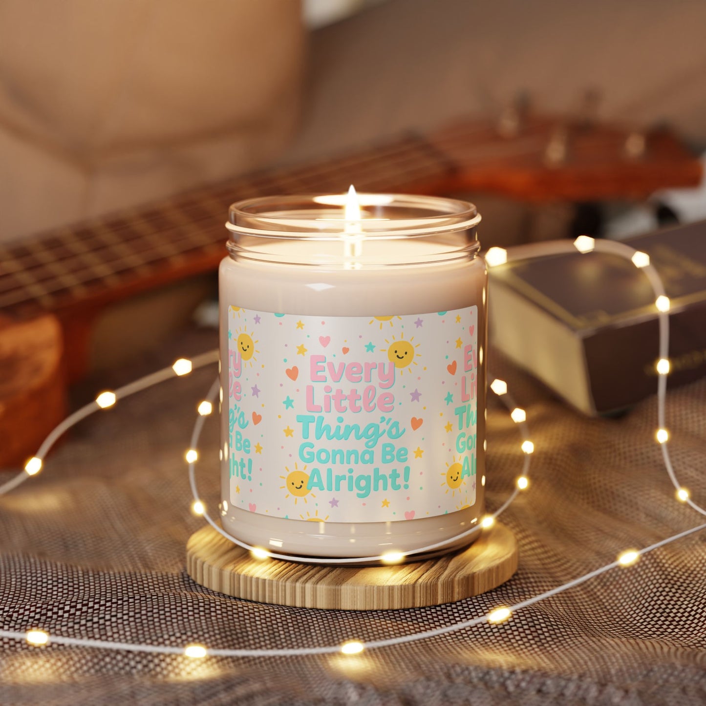 Soy Candle — "Every Little Thing's Gonna Be Alright" Inspirational Scented Candle, 9oz