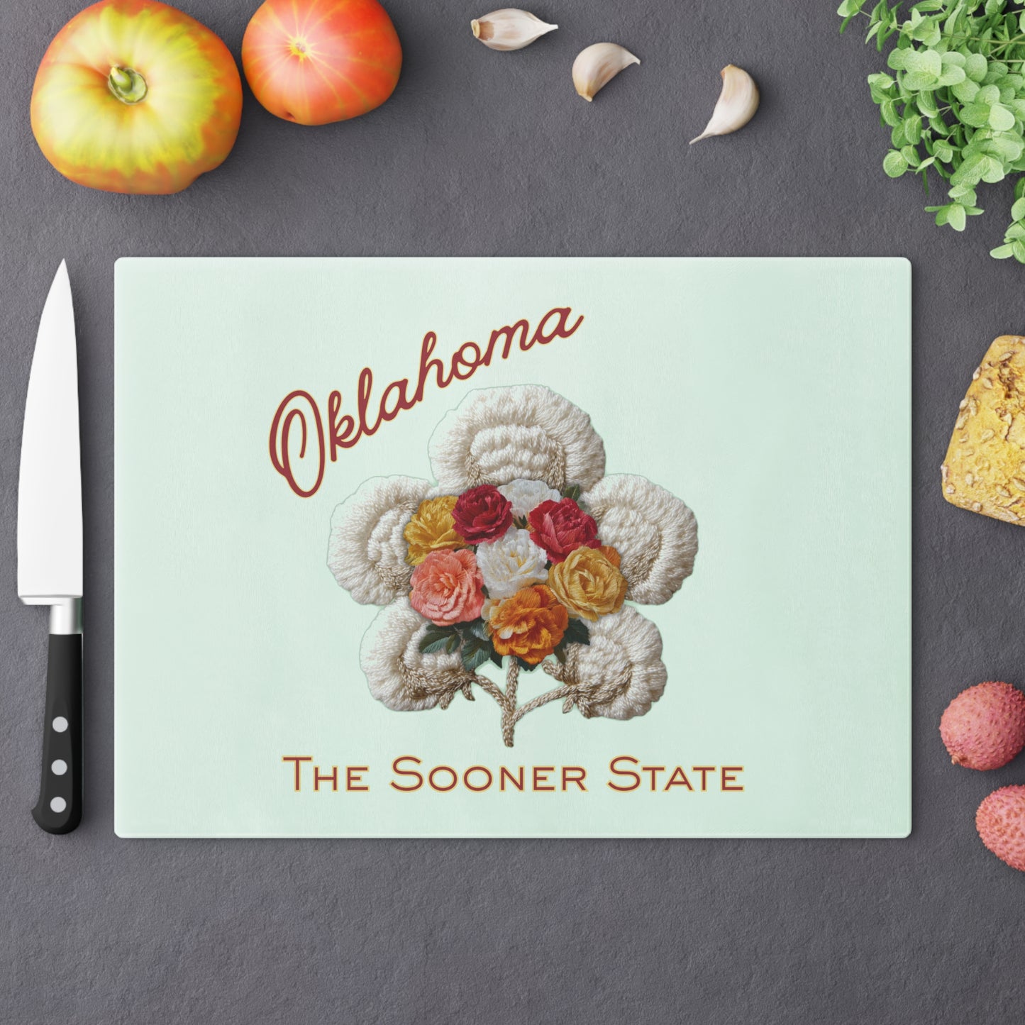 Oklahoma Floral Cutting Board – The Sooner State Decorative Chopping Board