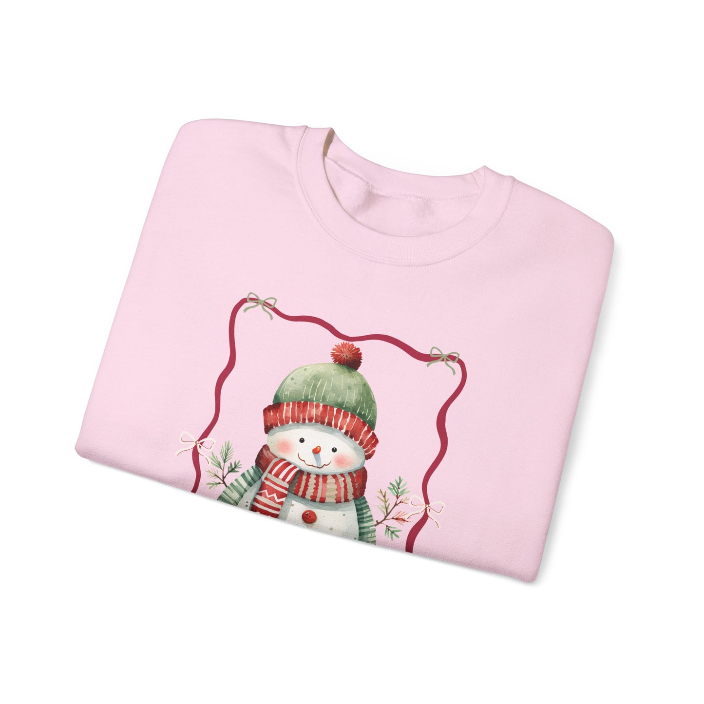 Snowman Holiday Crewneck Sweatshirt — Cute Winter Snowman Graphic